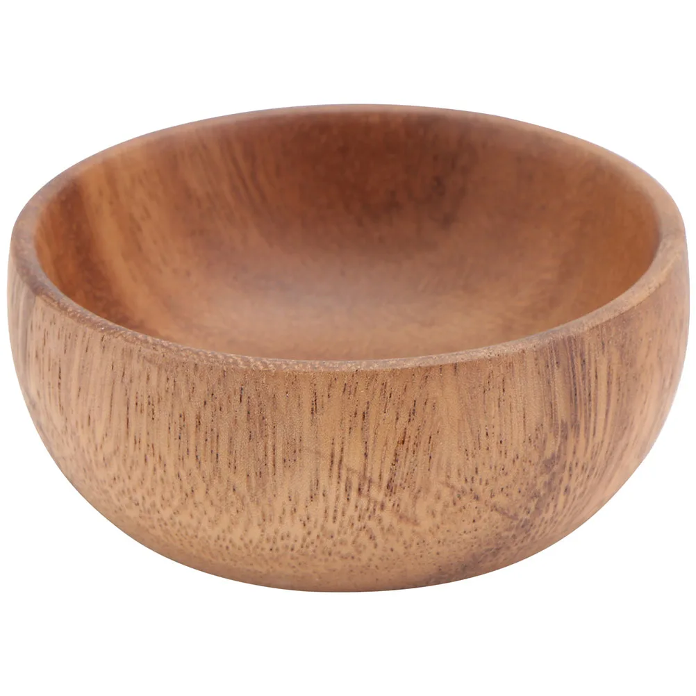 

Acacia Wood Plate Soup Bowl Home Dishware Food Salad Kitchen Utensils Sturdy Practical Safe Paint Free Wax Free Smooth Edges
