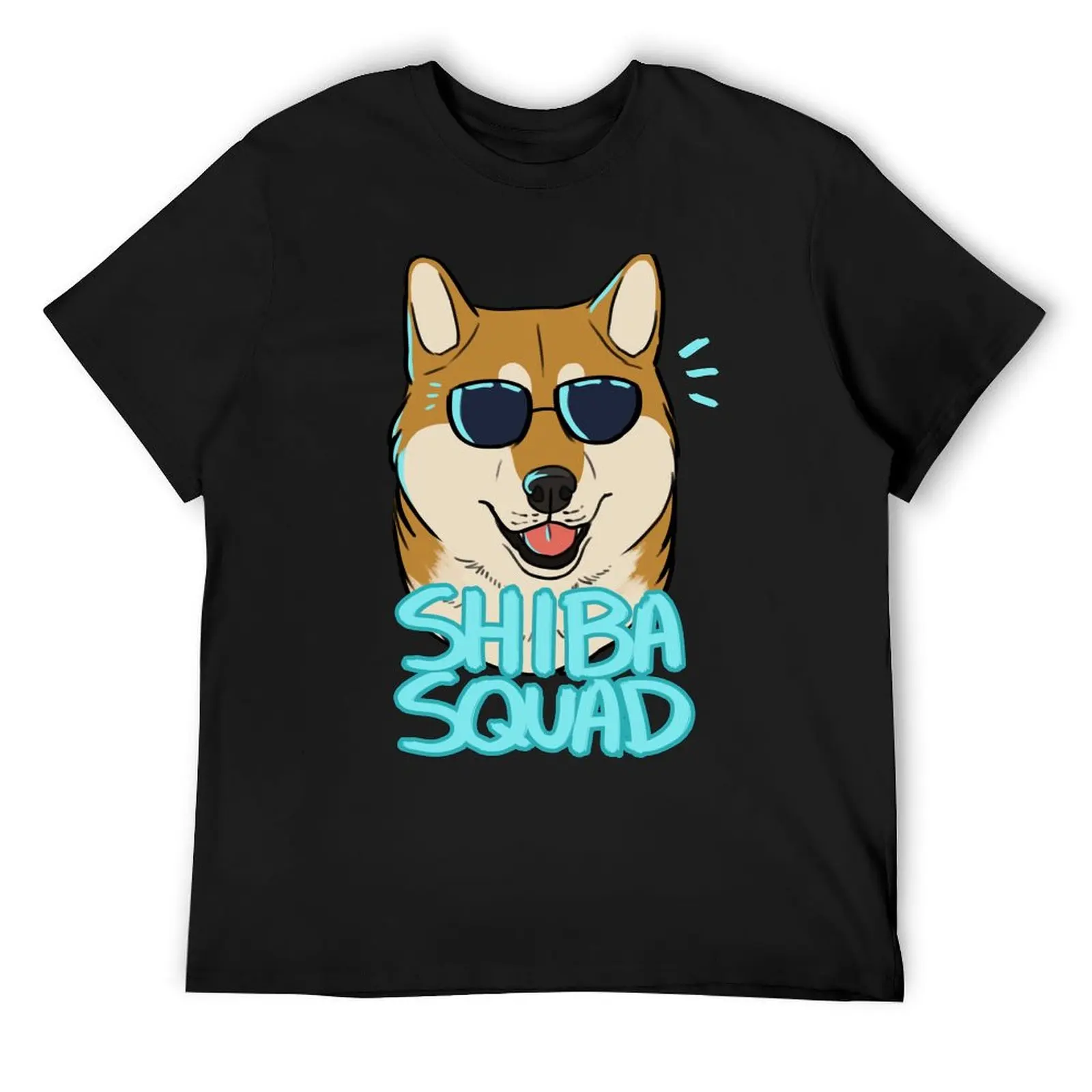 

SHIBA SQUAD (red) T-Shirt plain topping customs Aesthetic clothing men t shirt