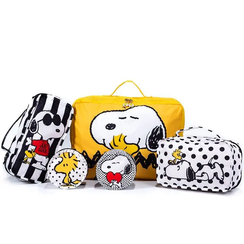 

Kawaii Snoopy Storage Set Travel Storage Bag Anime Cartoon Cute Clothing Luggage Clothing Underwear Packaging Girl's Gifts Toys