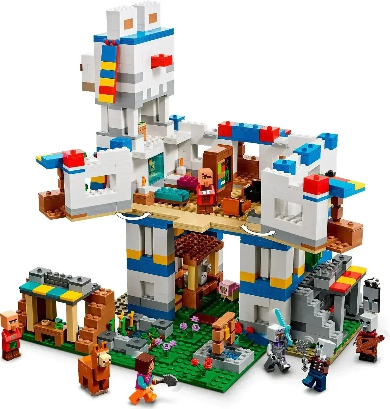 Miniso DisneyNew Game World 1:1 Restore Alpaca Village Compatible with 21188 Building Blocks Bricks Toys 1252PCS Kids Gift Toys