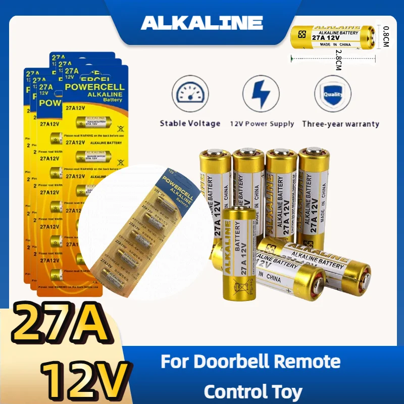 

27A 12V Alkaline Battery For Electric Garage Rolling Door Remote Control L 828a 27s Dry Battery