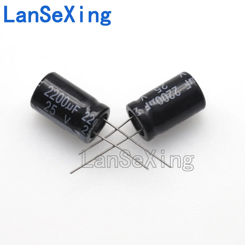 Capacitor eletrolítico, 25V2200 Inline, 13x20mm, 25V2200UF