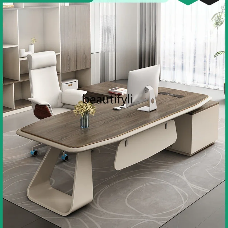 Office boss desk, large desk, office desk and chair combination manager, president desk