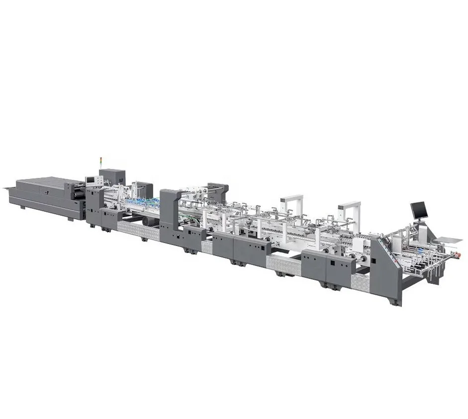 

NEW STAR GFG-850 4 6 Corner Automatic Crash Lock Bottom Carton Folder Gluer Machine Gluing Machine
