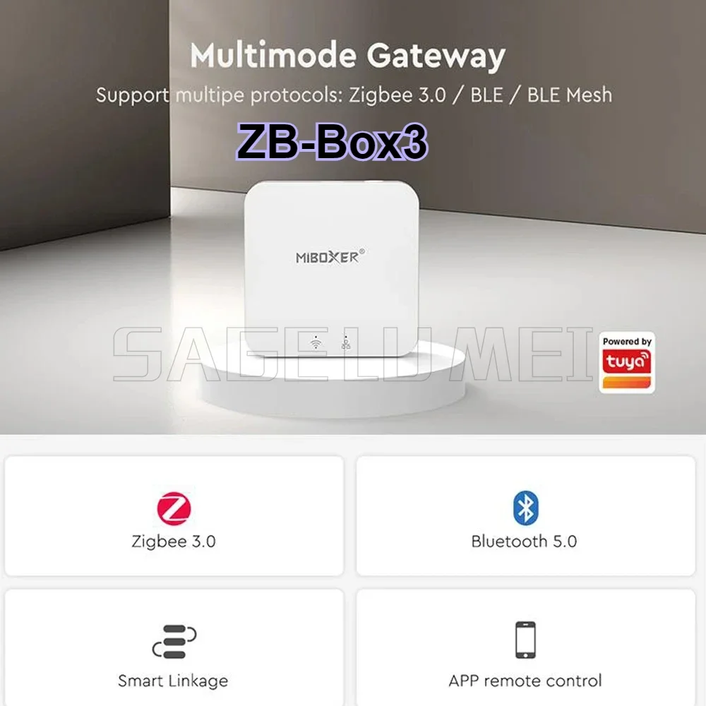 ZB-Box2 WiFi-Enabled Zigbee3.0 Gateway ZB-Box3with Bluetooth Compatibility Mesh Multimode Support App&Voice Control Capabilities
