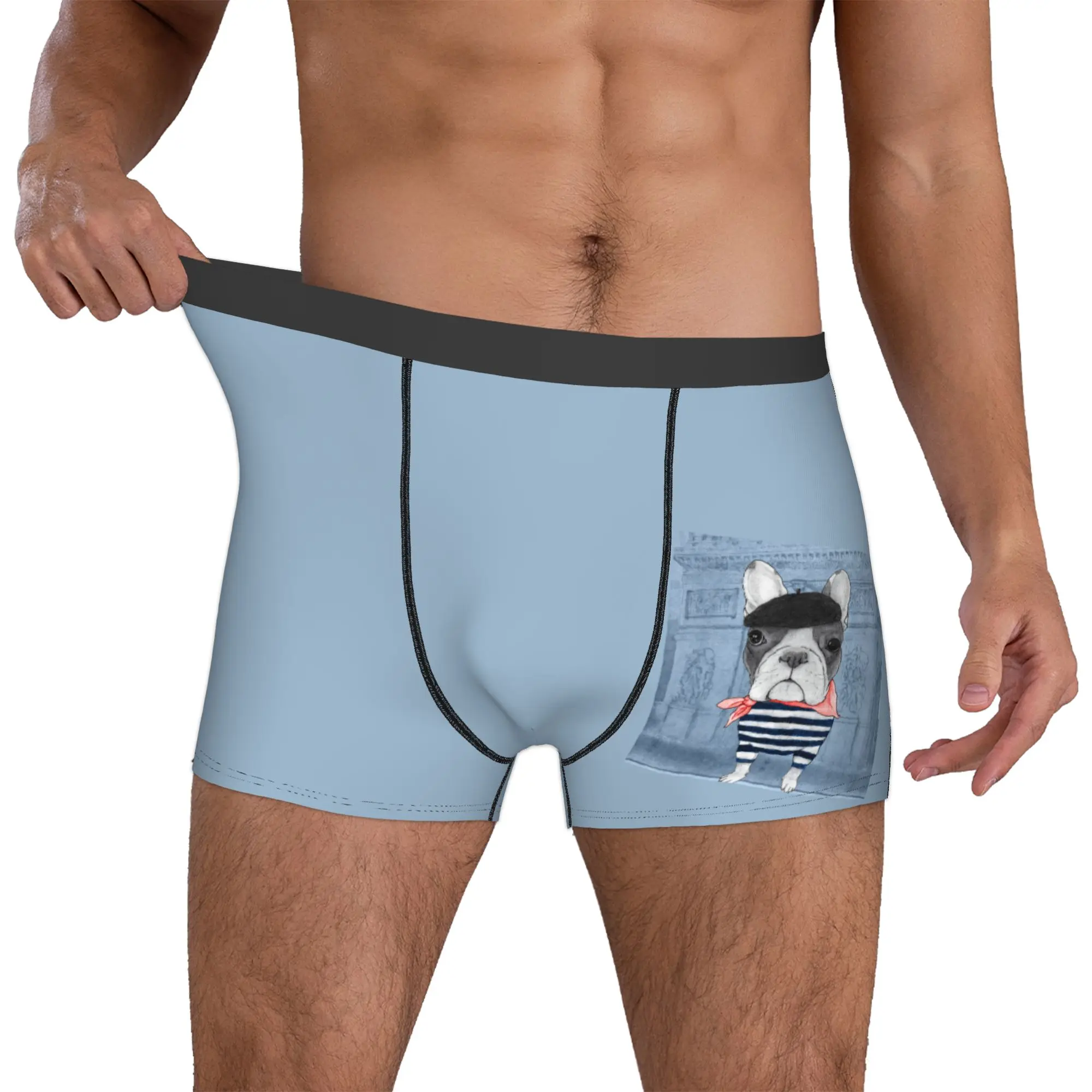 

Custom French Bulldog in Front of Arc De Triomphe Male Printed Dog Pet Boxer Shorts Panties Briefs Breathable Underpants