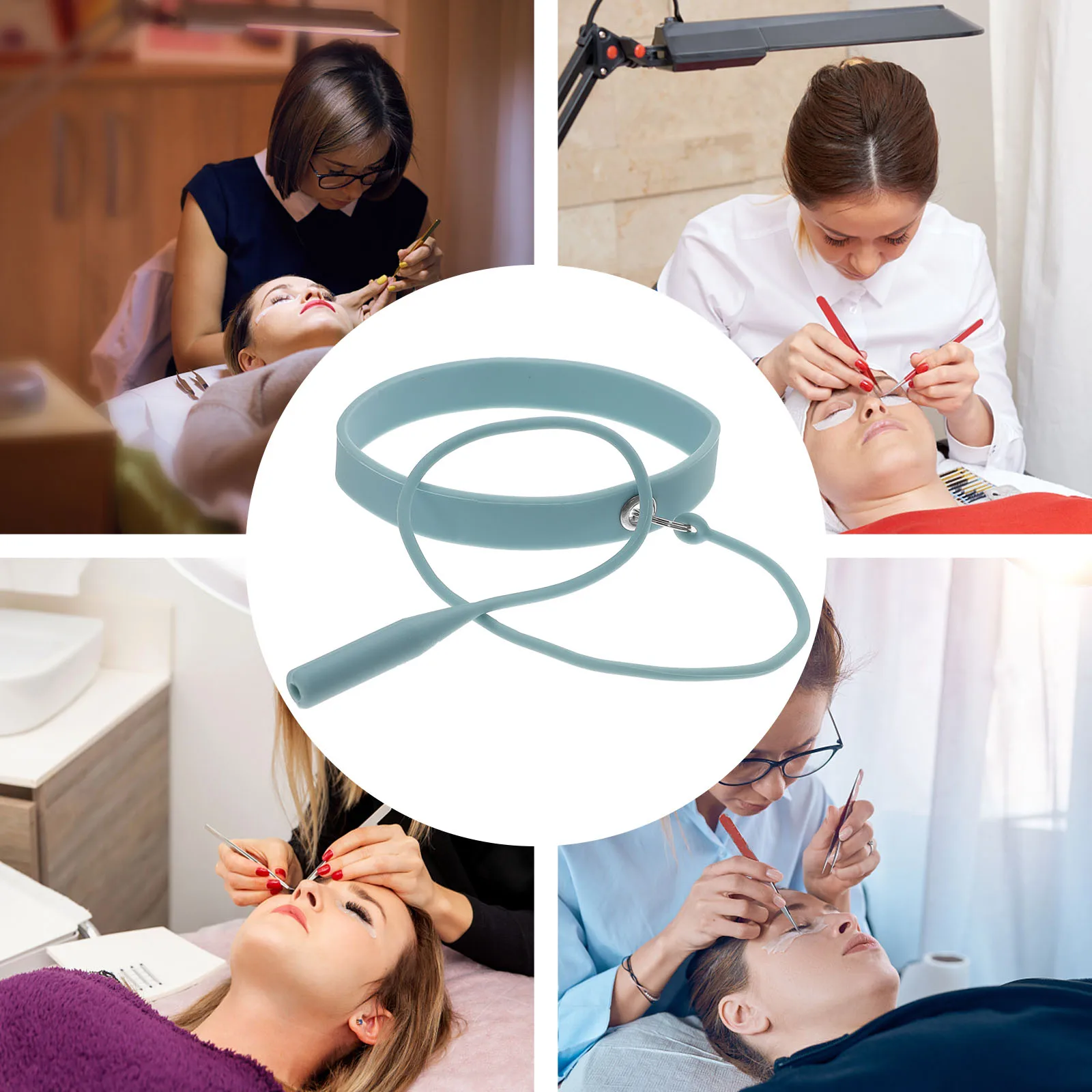 Support de pincettes à cils en Silicone, aide à la sangle, outils d'extension de faux cils, fournitures de pièces de séparation, tampons