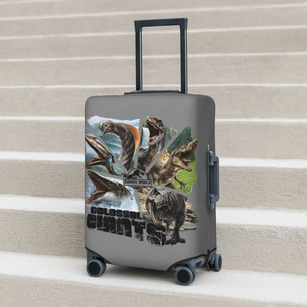 

Jurassic World Rebirth Colossal Giants Herd Suitcase Cover Practical Business Protection Luggage Supplies Holiday