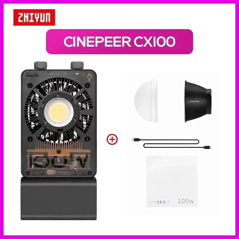 ZHIYUN CINEPEER CX100 100W COB Light Bi Color Handheld Pocket Video Light Photo Fill Led Light Photography Lighting