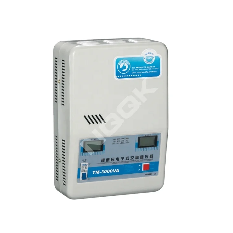 

Wall Mounted LCD Display AC Servo Motor Home Electrical Voltage Stabilizer Regulator