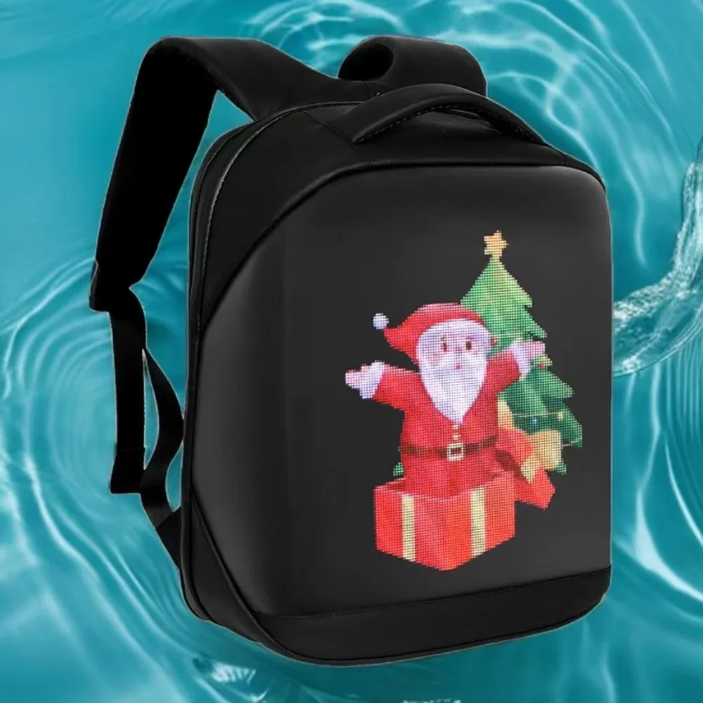 Cool fourth generation version LED dynamic screen schoolbag mobile advertising Internet celebrity backpack luminous bag hot