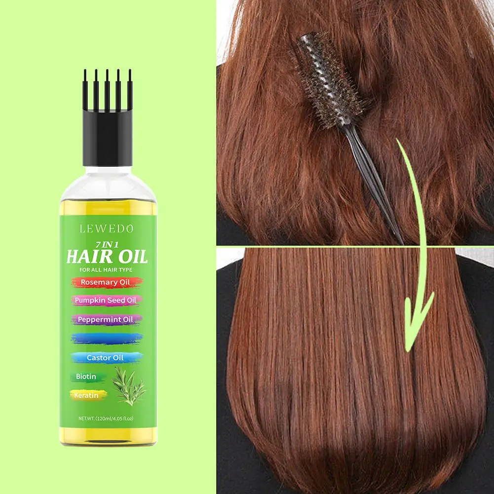 

7 in 1 Hair Serum Oil Strengthen Root Smoothing Deep Nourishing Repair Frizzy Hair Product Hair Care Essence For Men Women T2Y4