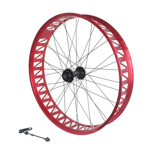 26x4.0/4.9 Inch Fat Bike Sneeuwscooter Schijfrem Wiel Set Peilin Hub Holle Voor 135Mm Achter 190Mm Fatbike Geanodiseerd kleur