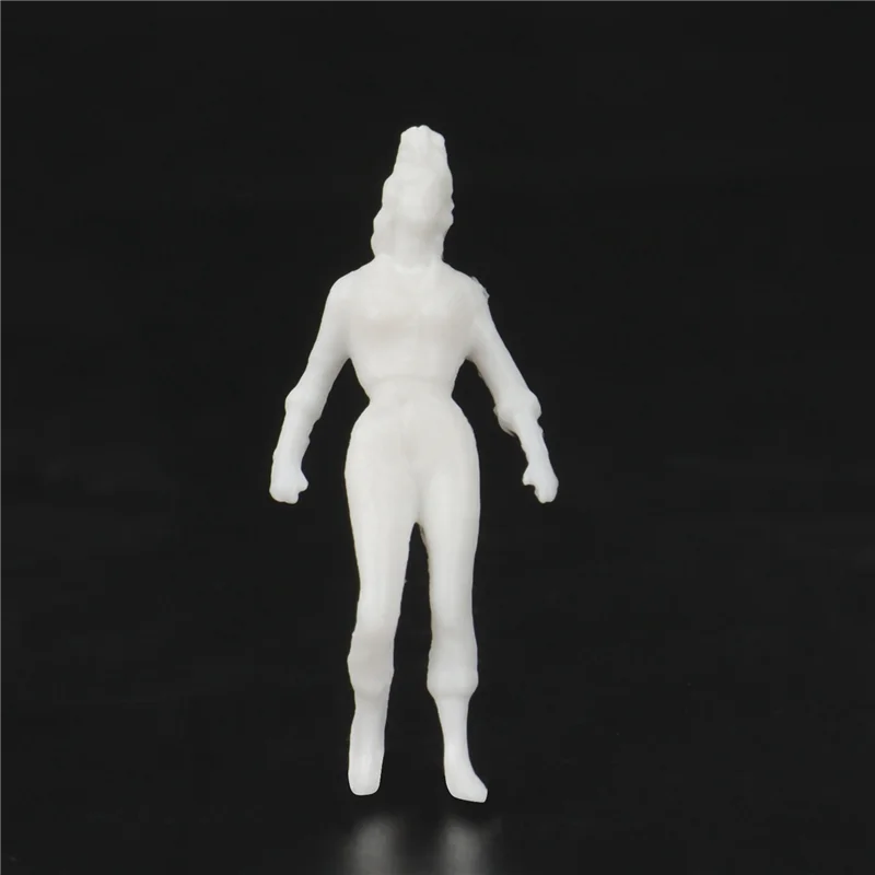 โมเดลคนจำลองสีขาว DELAM-1:50 สำหรับงานสถาปัตยกรรม ขนาด HO ทำจากพลาสติก จำนวน 100 ชิ้น