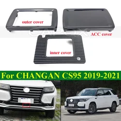 CAPQX For CHANGAN CS95 2019-2021 Car Front Bumper Adaptive Cruise Cap Frame Radar ACC Cover ACC Module Front Radar Trim Cover