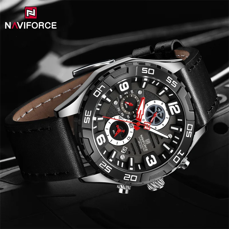 NAVIFORCE Brand 2024 New Arrival Men\'s Quartz Watches Waterproof Luxury High Quality Chronograph Wristwatches Relogio Masculino