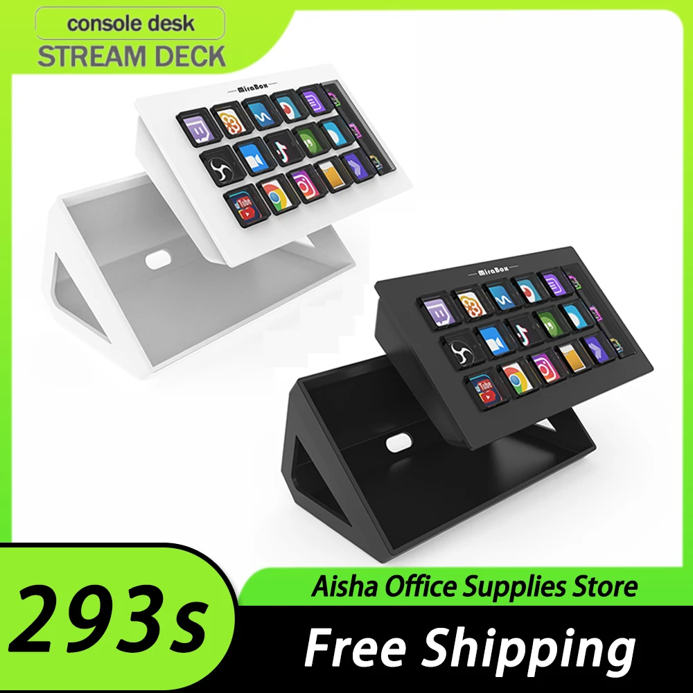 

【In Stock】Mirabox 293s Streamdeck Visual Mini Keyboard LCD Button Live Streaming Controller Game Programming Customizable Keypad