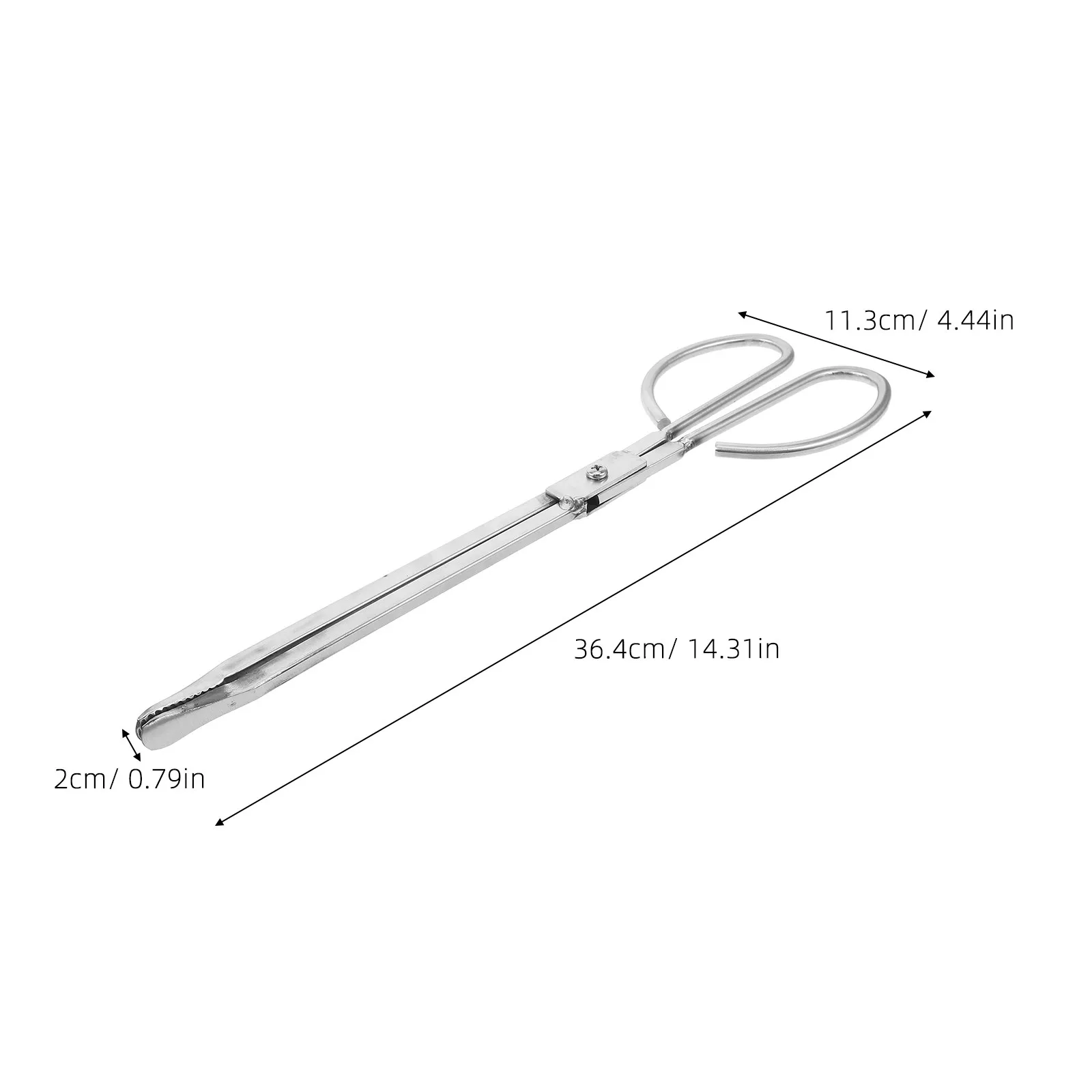 Stainless Steel Fireplace Tongs 14 Inch Heavy Duty Fire Pit Poker Log Grabber Ash Rake for Indoor Outdoor Bbq Camping Grill