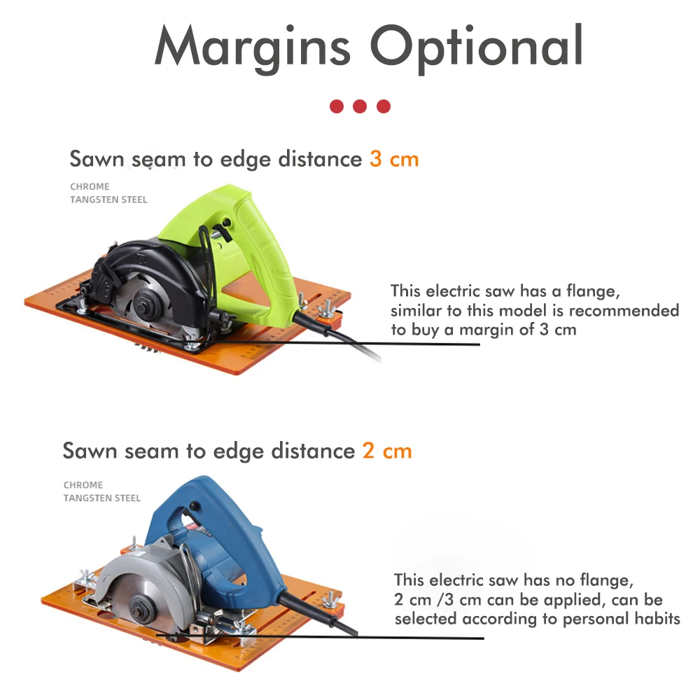 Woodworking Cutting Machine Base Plate Trimming Machine Accessories Adjustable Cutting Machine Guide Plate of Workbench