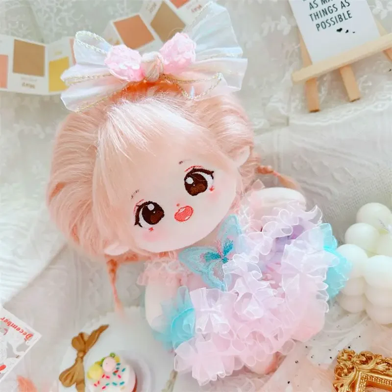 Bambola di cotone 20cm Sakura Dream No accepted Pink Peach Fried Hair con scheletro Naked Baby Plush