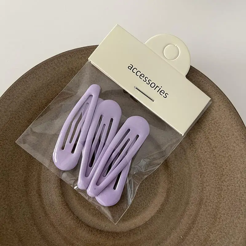 1 borsa in metallo Snap Hairgrip Moda Y2k Waterdrop Forma Fermagli per capelli Frangia Clip Bordo BB Forcine Copricapi fai da te Accessori per capelli donna