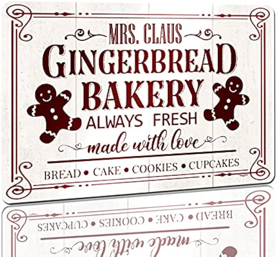 

Gingerbread Bakery Always Fresh Bread Cake Tin Sign Metal 12x8in Tin Signs Bar Cafe Home Wall Decor Plaque Retro Poster Wall