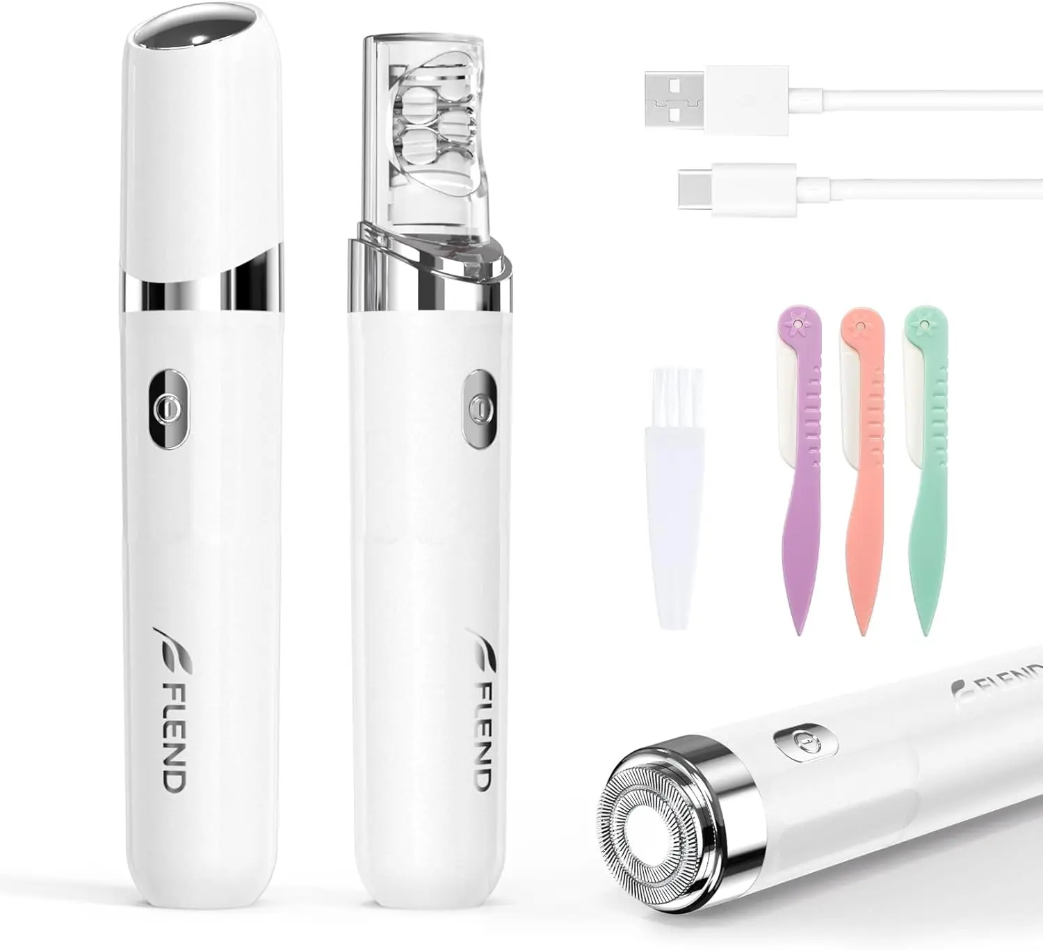 

Painless Facial Hair Remover for Women, USB Rechargeable Epilator with LED Light for Face, Legs, Bikini