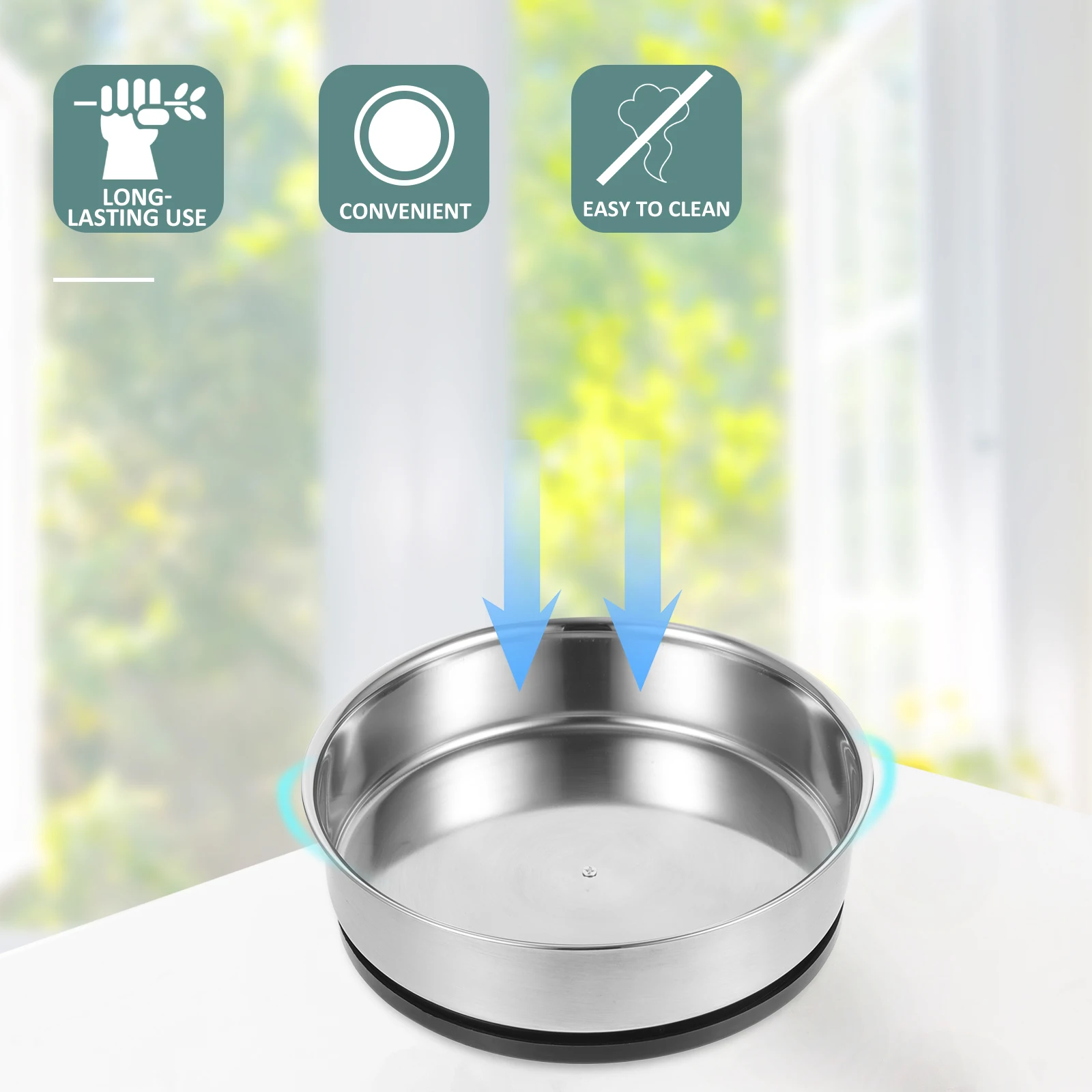 

Stainless Steel Rack ganizer Rotating Tray Turntable Condiment Cabinet Kitchen Storage Rotating ganizer Small Silver