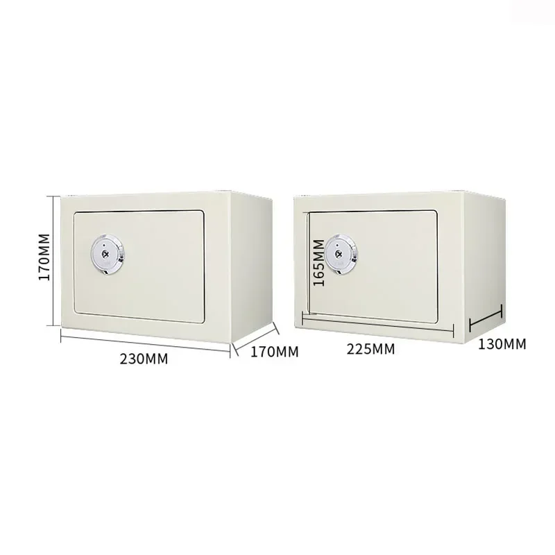 Mini Digital Safe Deposit Box with Key Lock Small Money Locker for Office Home and Kids Safety