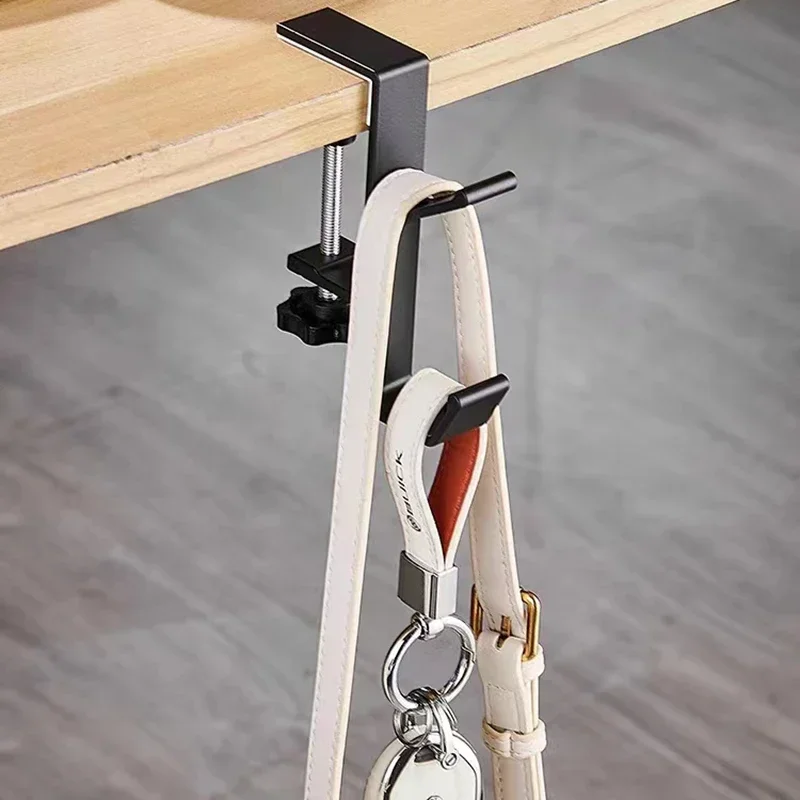 Adjustable Desk Edge Hook Gaming Headset Desk Hanger Student Backpack Storage Hanging Hook Punch-free Home Office Organizer image 5
