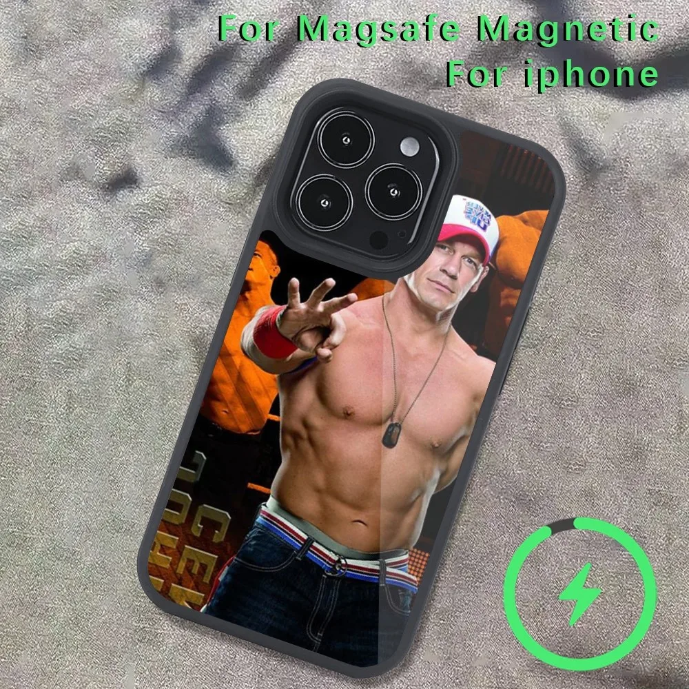 J-John Cena Phone Case  For iPhone 14 13 12 11 15 Pro Max Magsafe Wireless Charge Plus Mini Cover