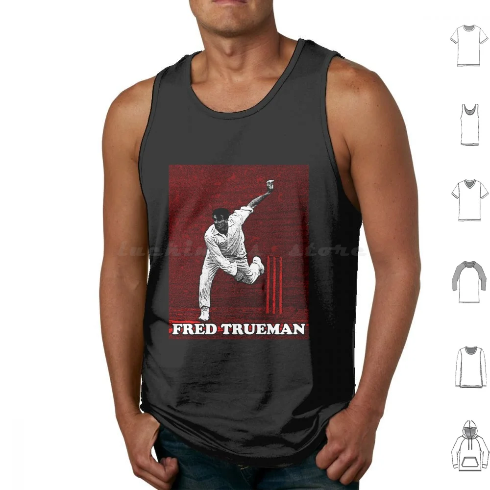 Fred Trueman Tank Tops Print Cotton Sports Cricket India England Australia Criquet Legends Cricket Player Games Australian