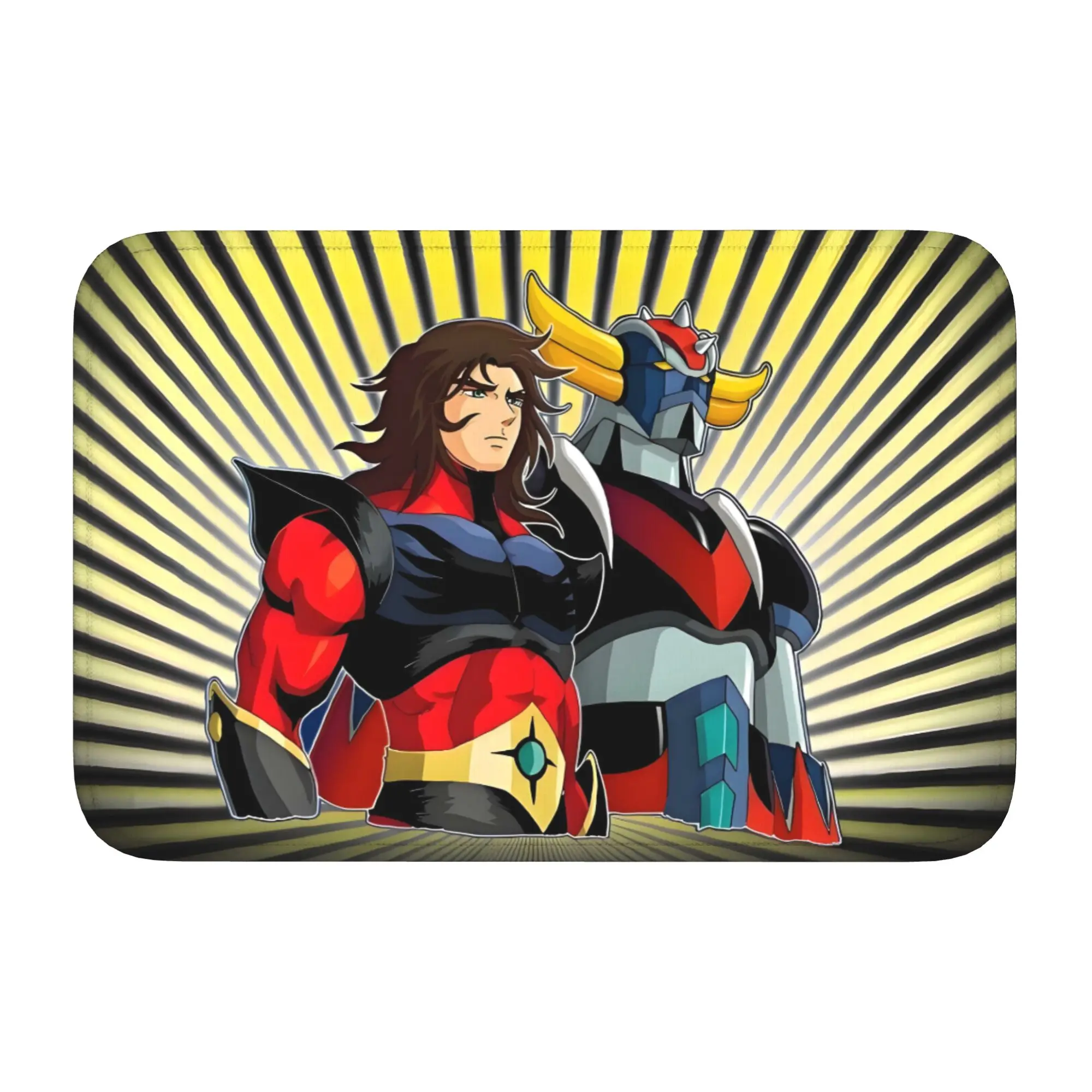 Custom Goldorak Grendizer Goldrake UFO Robot  Doormat Anti-Slip Bath Kitchen Mat Bedroom Balcony Door Floor Entrance Carpet Rug