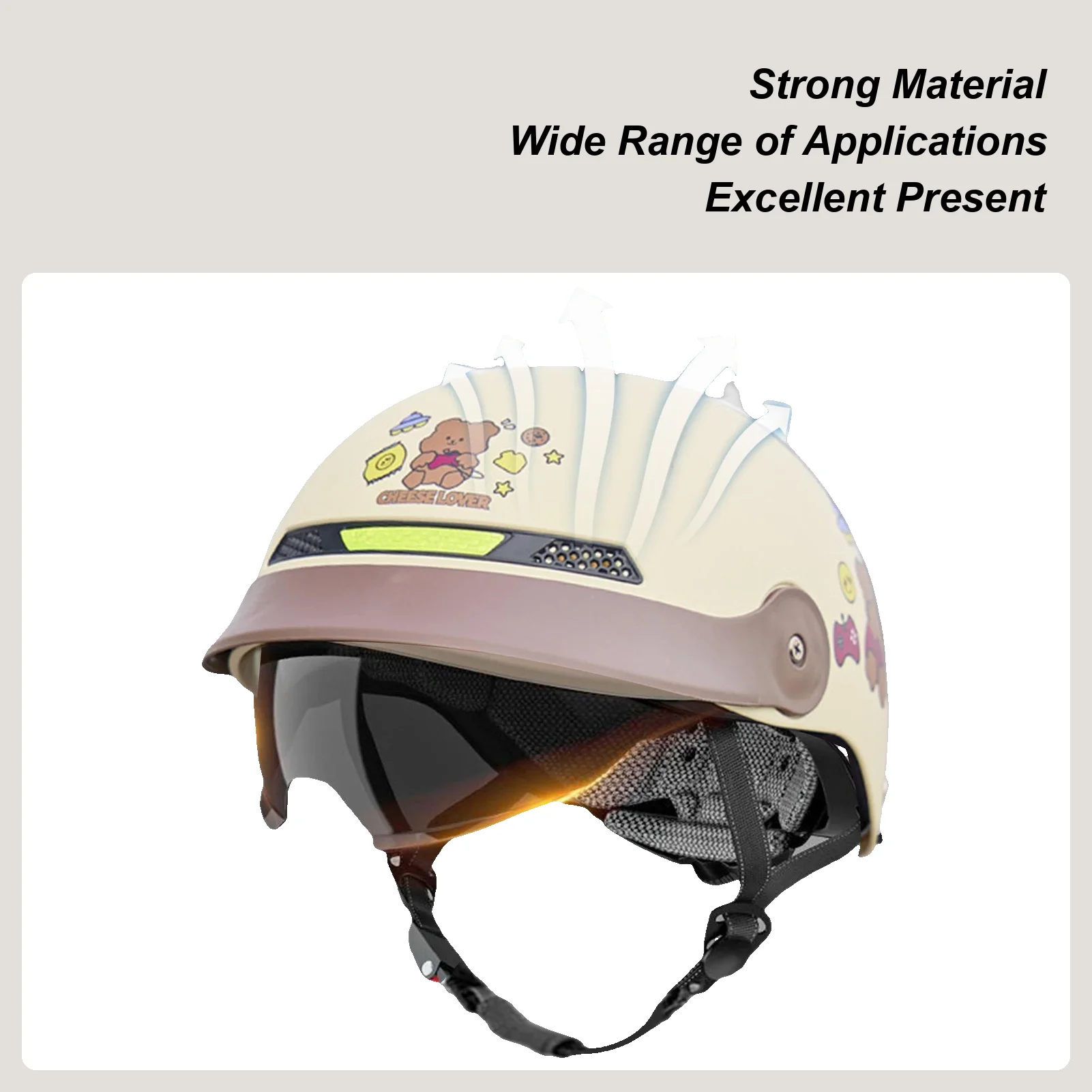 

Мотоциклетный полушлем, солнцезащитный козырек, велосипедный шлем, защитный головной убор, быстросъемный для езды на велосипеде, скейтборда, квадроцикла, мотоцикла для женщин