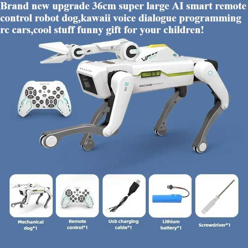 Cool Stuff Toy Car Regalo divertente-Cane robot Rc intelligente, progetto di dialogo vocale Giocattolo per auto telecomandato, auto RC Giocattoli per bambini
