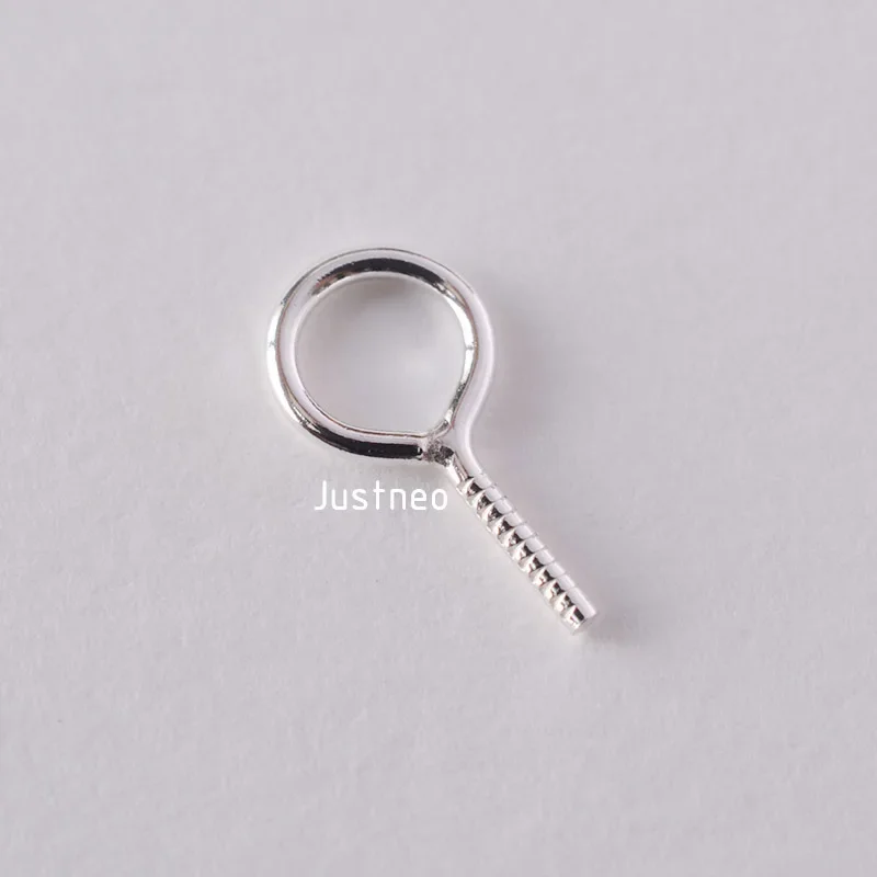 Solid 925 Sterling Silver Pendant Bail Eye Pin, diy jewelry making accessories