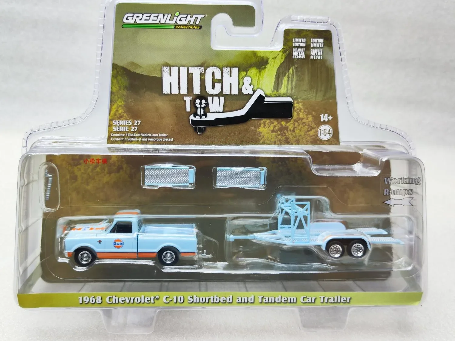 

1: 64 1968 Chevrolet C-10 Short Bay Oil Gulf Oil And Tandem Truck Trailer Collection Of Car Models