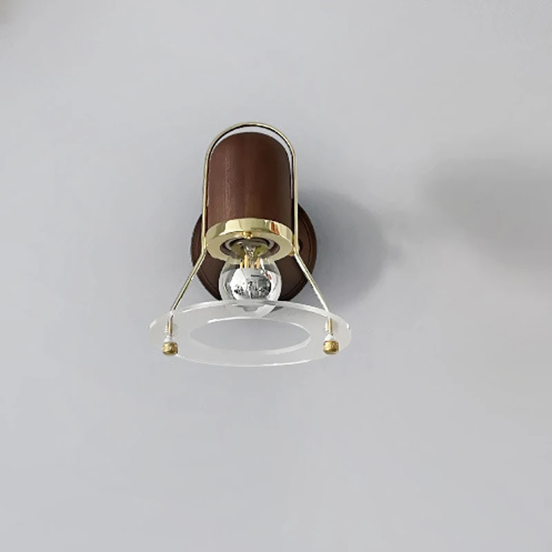 اليابانية الرجعية الجوز اللون الصغيرة النمل الجدار مصباح غرفة نوم السرير الدورية الزخرفية جو الجدار مصباح ضوء المنزل