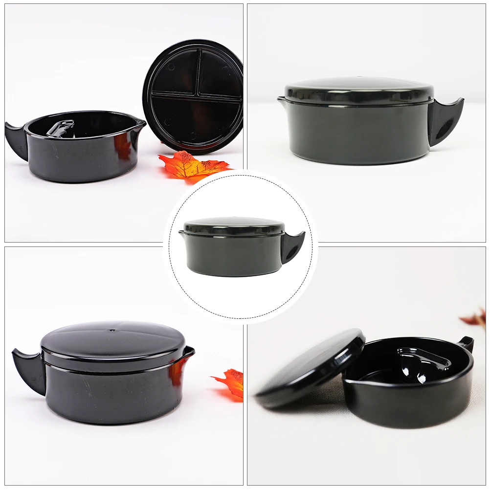 

1pc Calligraphy Duct Multipurpose Disc With Cover Ink Storing Container Practical Inkwell Smooth Inner Surface Easy Clean Office