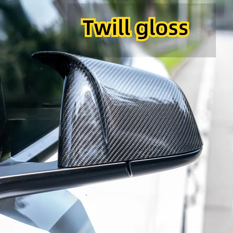 For Tesla Model 3 2017-2023 Model Y True Carbon Fiber Exterior Modified Car A-pillar Rearview Mirror Trim Two pieces