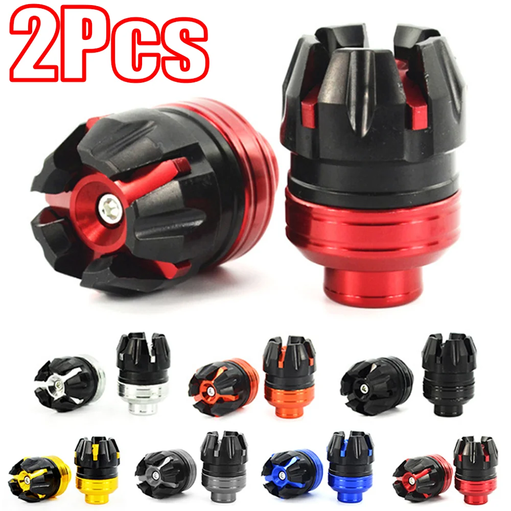 

2Pcs Universal Motorcycle Front Suspension Protection Cup Aluminum Anti Collision Front Fork Wheel Falling Protector Moto Parts