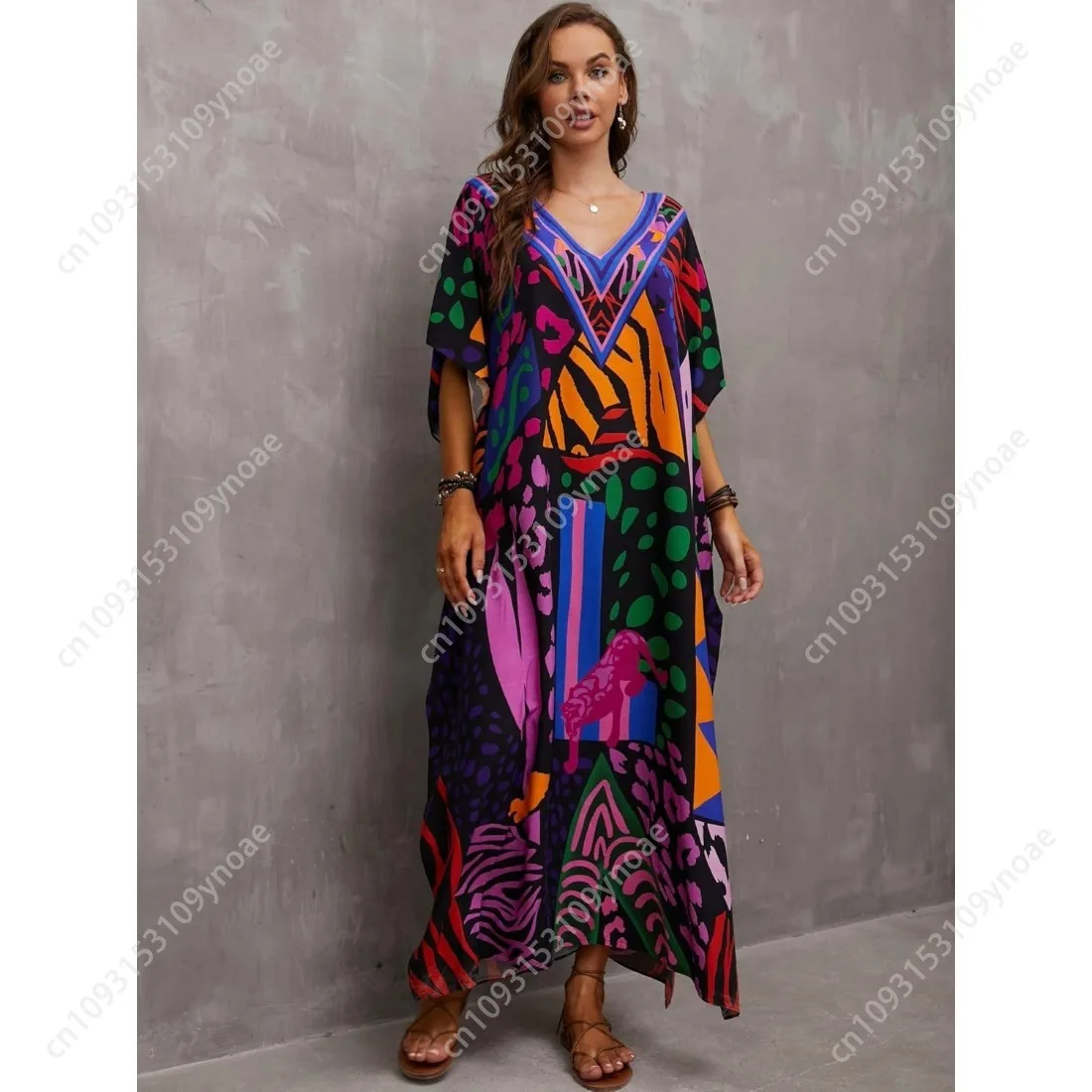 Vestidos Kaftan para mulheres plus size maiô cobrir caftan maxi vestidos de praia