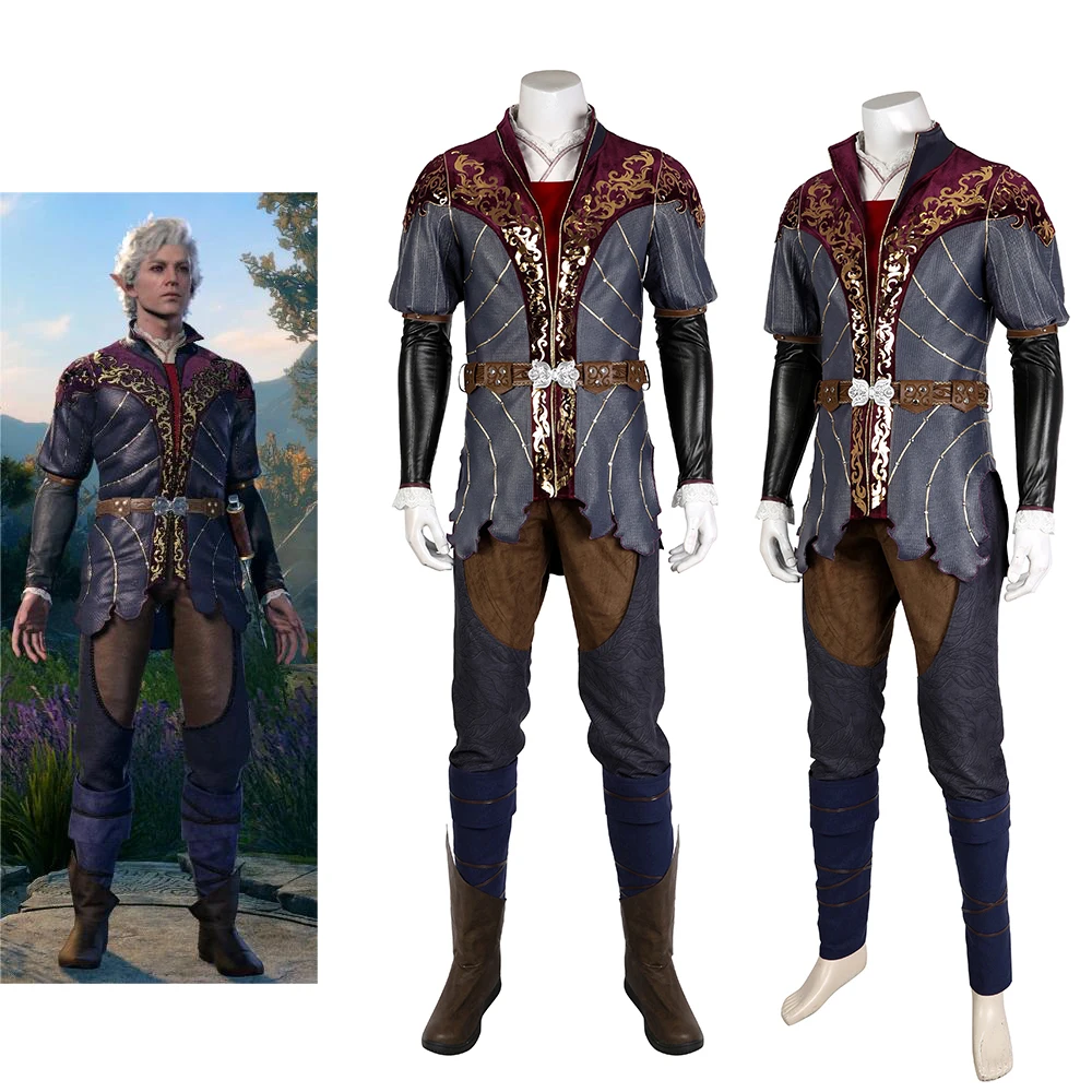 

Astarion Cosplay Game Costume Adult Men Fancy Battle Uniform Full Set Halloween Carnival Party Fantasia Disguise Warrior Suits