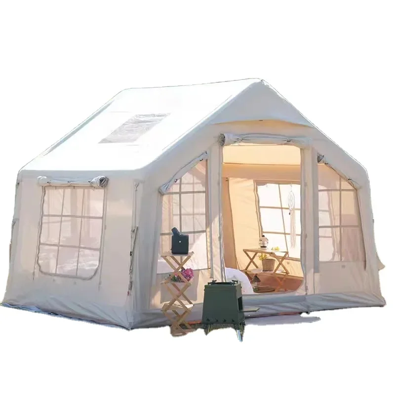 8.0 Outdoor Camping Cabin Inflatable Tent Easy Set Up Without Tent Pole For Fishing Backpacking