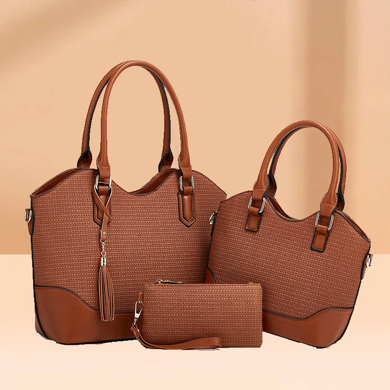 New Fashionable Handbag Mother-Daughter Set of Three Pieces for Ladies, with Large and Medium Bags