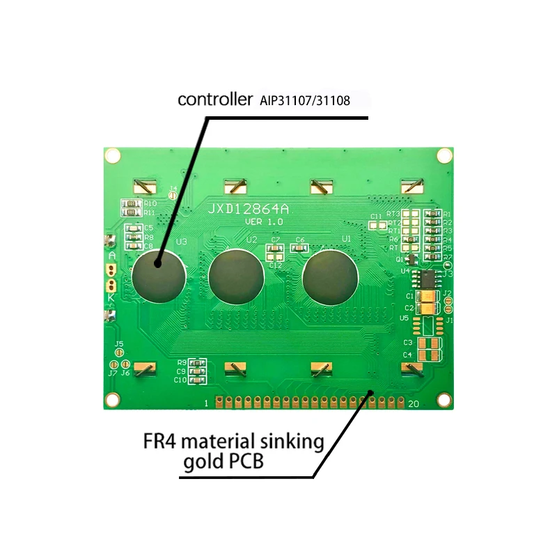 128x64A lcd display graphic lcd display 128*64 LCM module STN yellow green STN blue FSTN white background ks0107 control 5V 3.3V