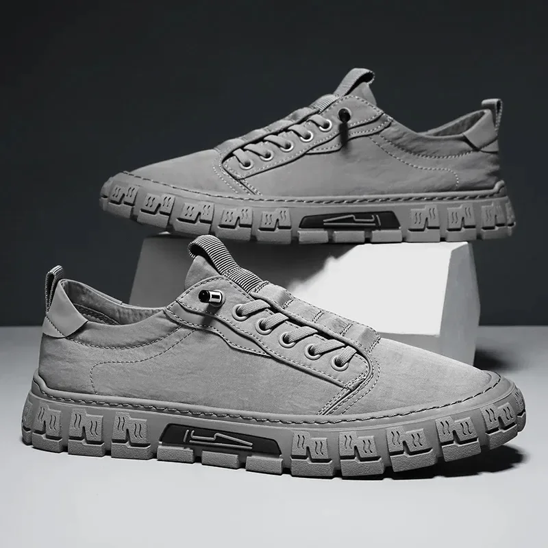 

New Fashion Casual Shoes for Men Outdoor Breathable Sneakers Lace Up Walking Platform Vulcanized Tennis Gym Footwear Green