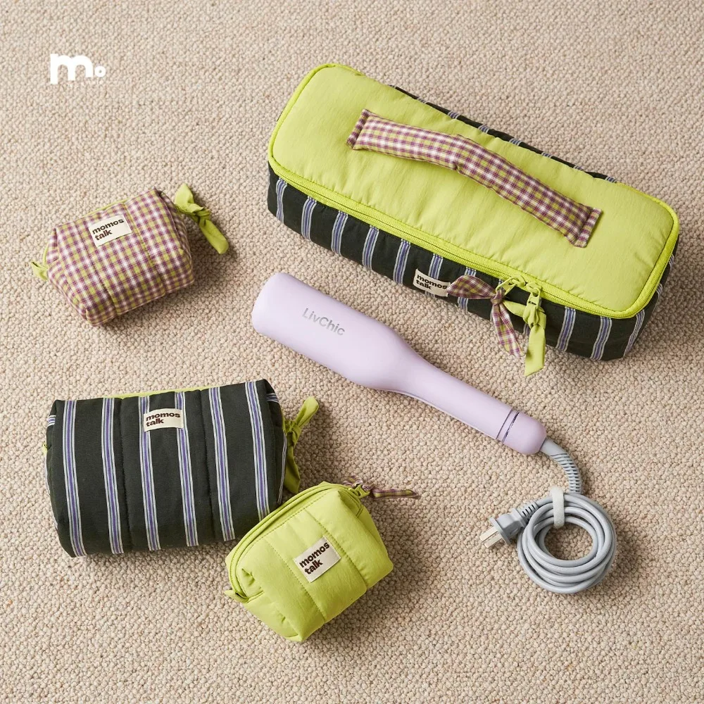 Padded Cosmetic Bag Travel Storage Pouch for Hair Dryer Camera Protective Bag Multi Purpose Fabric Organizer