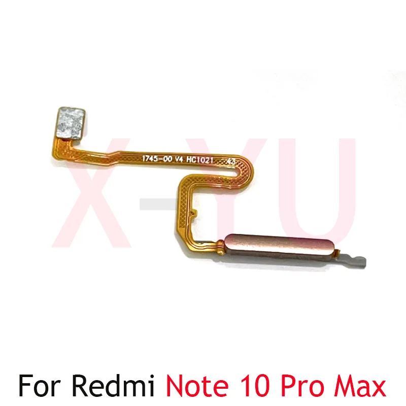 For Xiaomi Redmi Note 10 Pro Max 4G 5G Home Button Fingerprint Sensor Return Power Flex Cable