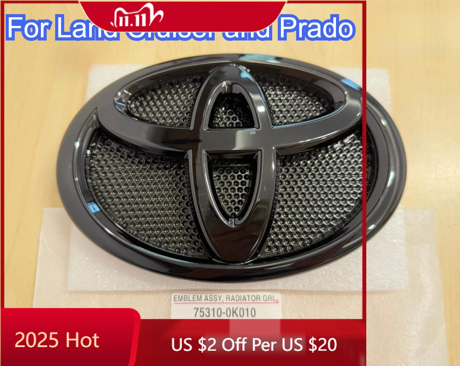 

Для Toyota 2026, новые колпаки ступицы для Land Cruiser 08-23, передняя эмблема Prado 03-17, значок задней двери Land Cruiser Prado 10-23, решетка em